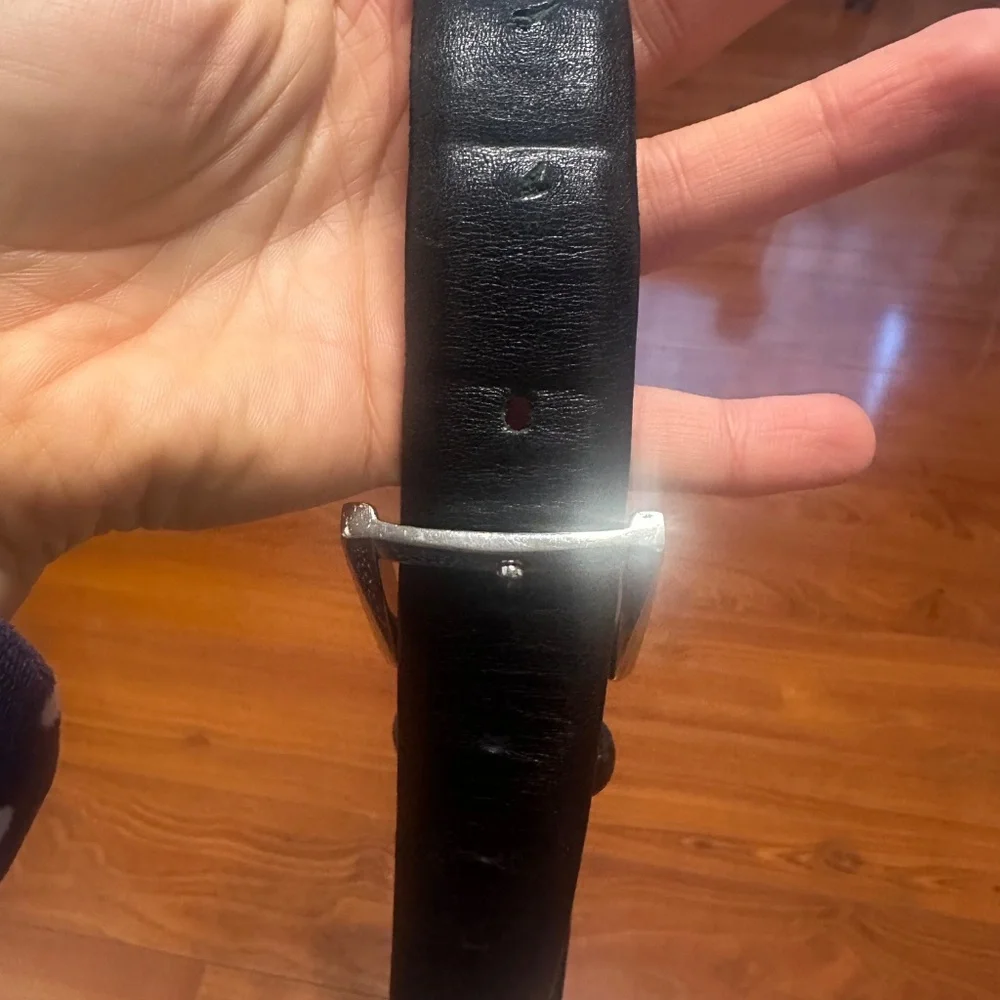 Kirkland Signature Men’s Black Leather Belt | Italian Full-Grain | Size 40